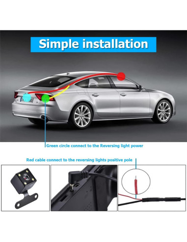 Cámara de Espejo Moly Magnolia 4.3" HD 1080P Duales