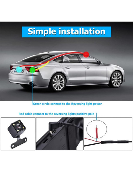 Cámara de Espejo Moly Magnolia 4.3" HD 1080P Duales