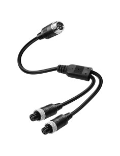 Cable de Video M12 MEIRIYFA 4 Pines 1 Macho a 2 Hembras 40cm