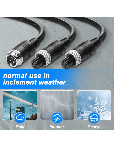 Cable de Video M12 MEIRIYFA 4 Pines 1 Macho a 2 Hembras 40cm