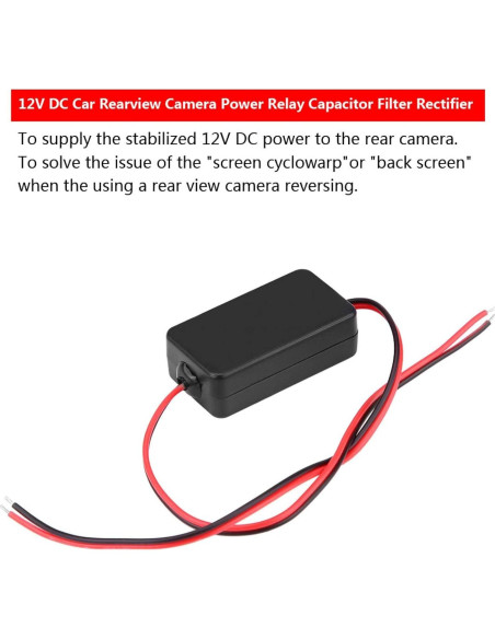 Filtro Rectificador de Potencia 12V CC para Cámara de Coche