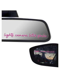 3 Calcomanías de Vinilo Rosa para Espejo Retrovisor de Coche