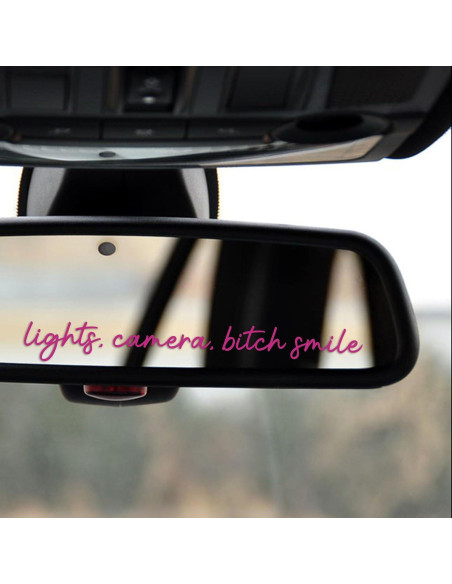 3 Calcomanías de Vinilo Rosa para Espejo Retrovisor de Coche