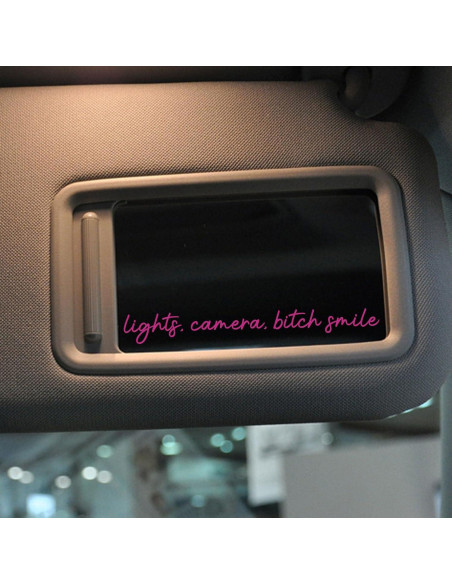 3 Calcomanías de Vinilo Rosa para Espejo Retrovisor de Coche