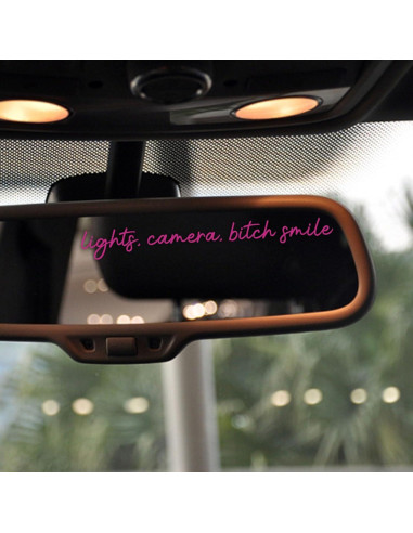 3 Calcomanías de Vinilo Rosa para Espejo Retrovisor de Coche