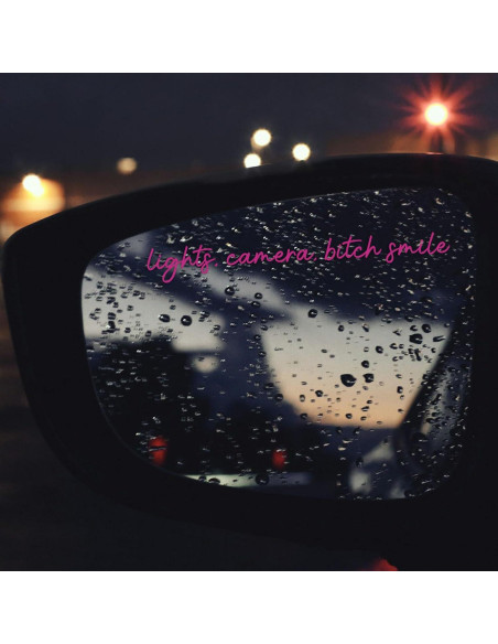 3 Calcomanías de Vinilo Rosa para Espejo Retrovisor de Coche