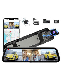 Cámara de Espejo Retrovisor 3 Canales Aprilboy 10" 1080P