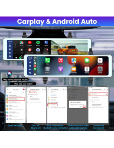 Cámara de Espejo Retrovisor NHOPEEW 11.26" con Carplay y Android Auto 2