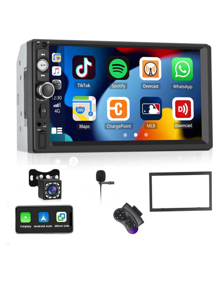 Radio de Coche Doble Din UNITOPSCI 7" CarPlay Android Auto