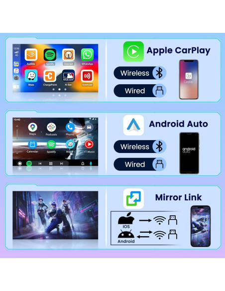 Estéreo Android Roinvou 4+64G para Toyota Corolla 2005-2012