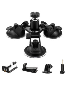 Soporte de cámara de succión triple EZESO 360 para coche