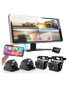 Pantalla Inalámbrica CarPlay ASLONG 10.36" con Cámara 4K
