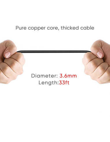 Cable de cámara trasera 10m 4 pines a 2.5mm PixelMan