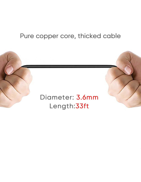 Cable de cámara trasera 10m 4 pines a 2.5mm PixelMan