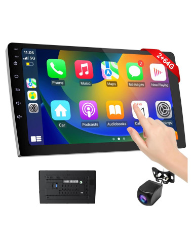Estéreo Doble Din Haudio 9" CarPlay Inalámbrico y GPS