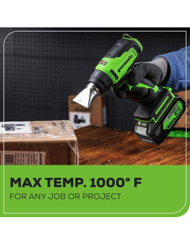 Pistola de Calor Greenworks 24V con Batería 4Ah y Cargador