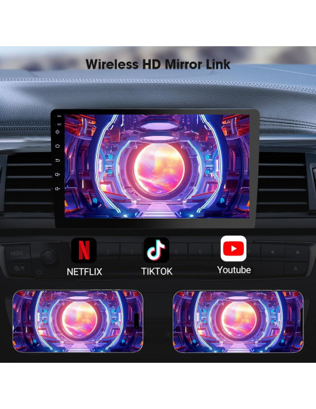 Estéreo Doble Din Haudio 9" CarPlay Inalámbrico y GPS