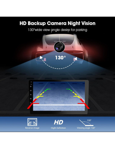 Estéreo Doble Din Haudio 9" CarPlay Inalámbrico y GPS