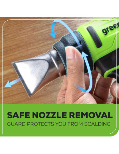 Pistola de Calor Greenworks 24V con Batería 4Ah y Cargador