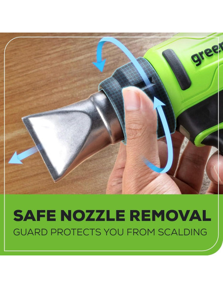 Pistola de Calor Greenworks 24V con Batería 4Ah y Cargador