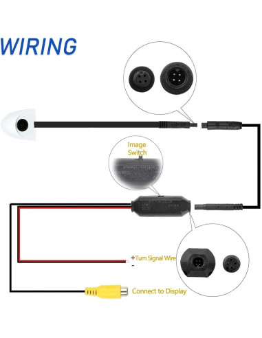 Cámara de Punto Ciego EWAY Mini 120 para Auto 12V
