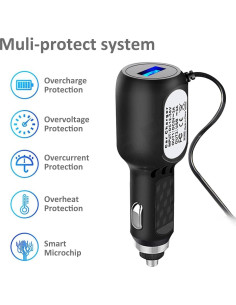 Cable de Carga Mini USB ATYFUER para Dash Cam y GPS 3.5m 2