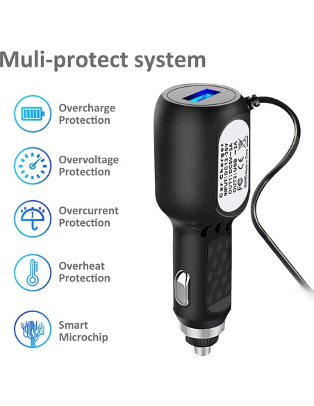 Cable de Carga Mini USB ATYFUER para Dash Cam y GPS 3.5m