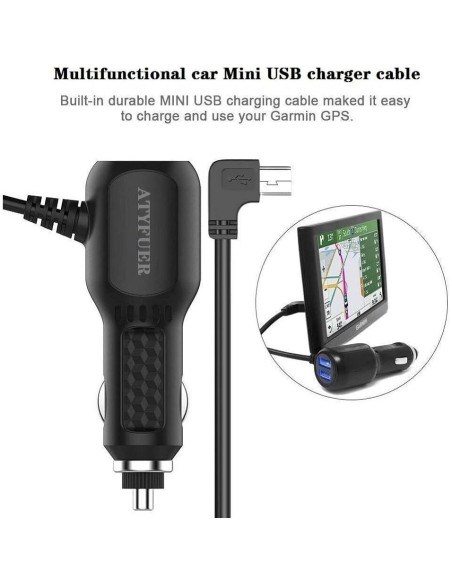 Cable de Carga Mini USB ATYFUER para Dash Cam y GPS 3.5m