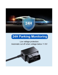 Kit de Cable OBD para Cámara de Tablero YKT Mini USB 5V/2.5A 2