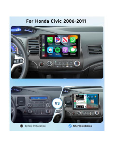 Estéreo de coche Android 2G+32G para Honda Civic 2006-2011 2