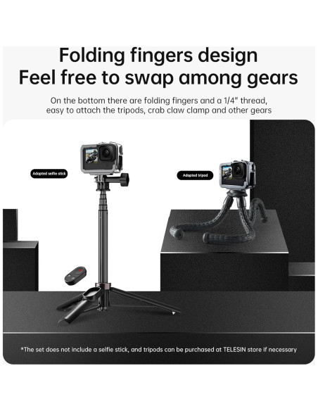 Caja de Aluminio TELESIN para GoPro Hero 13 12 11 10 9