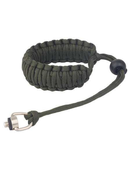 Correa de Muñeca Paracord Verde Militar para Cámara DSLR