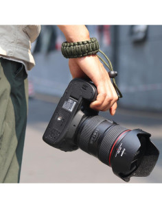 Correa de Muñeca Paracord Verde Militar para Cámara DSLR 2