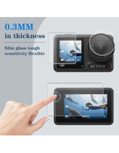 Protector de Pantalla y Funda de Silicona para DJI Osmo Action 4 2