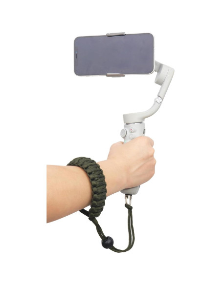 Correa de Muñeca Paracord Verde Militar para Cámara DSLR