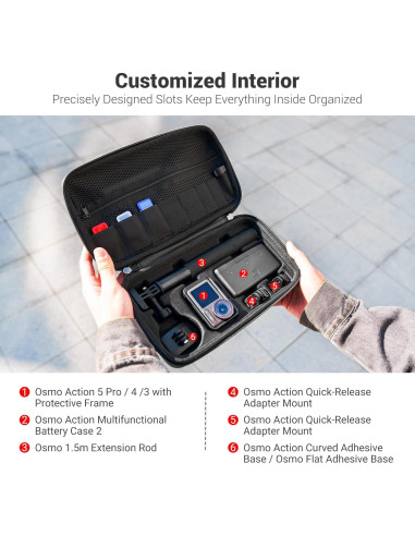 Funda Dura JJC para DJI Osmo Action 5 Pro/4/3 - Estuche Impermeable