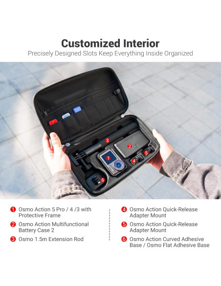 Funda Dura JJC para DJI Osmo Action 5 Pro/4/3 - Estuche Impermeable