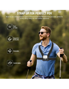 Arnés de Pecho NEEWER GP25 para Cámara de Acción - Ajustable 2