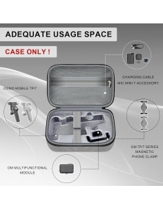 Funda ANKHOH para DJI Osmo Mobile 7P - Impermeable Gris 2