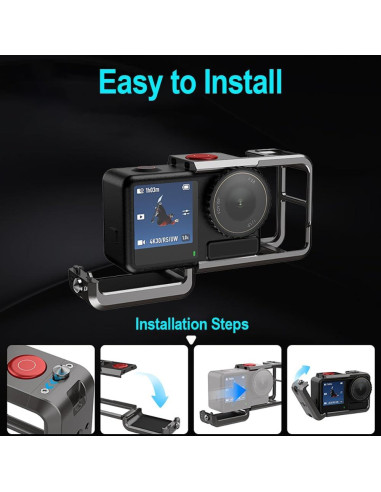 Marco Protector de Aluminio KETOPKIN para DJI Osmo Action 3/4/5 Pro