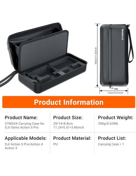 Bolsa de Transporte CYNOVA para DJI Osmo Action 4/5 Pro - Almacenamiento Seguro