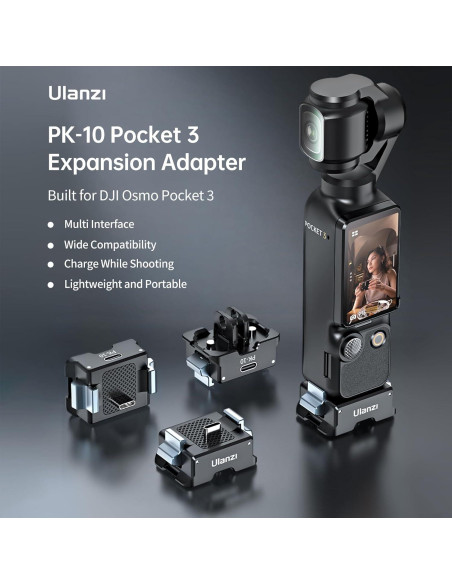 Adaptador de Carga ULANZI PK-10 para DJI Osmo Pocket 3 - Tipo-C