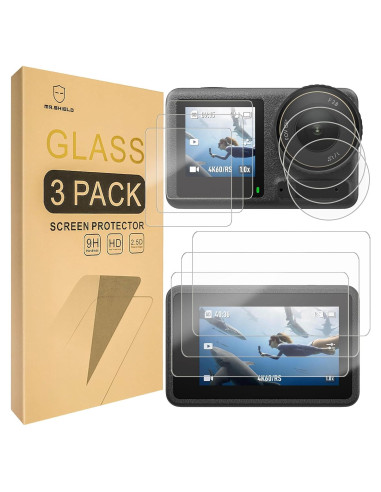 Protector de Pantalla Mr.Shield para DJI Osmo Action 4 - 3 Piezas Vidrio Templado 9H