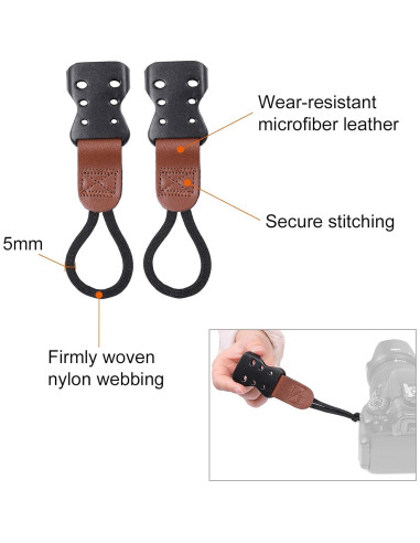 Correa de cámara Vigorport cruzada para DSLR y binoculares - Marrón