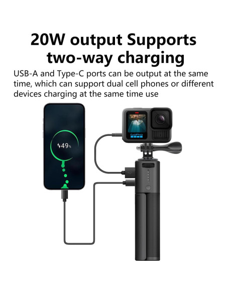 Soporte de Batería Suptig 10000mAh para Gopro y Cámaras