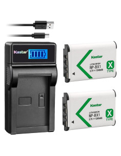 Cargador USB Kastar con 2 Baterías NP-BX1 para Sony