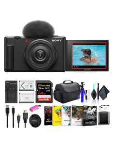 Cámara de Vlogging Sony ZV-1F Negra + Accesorios Completo