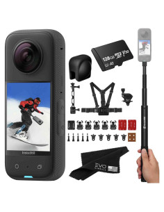 Cámara de acción 360 Insta360 X3 5.7K HDR 72MP con accesorios