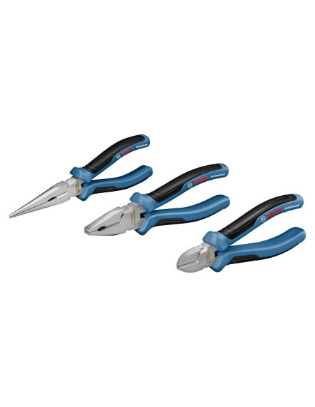 Juego de Alicates 3 Piezas Bosch Profesional Acero