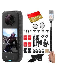 Cámara de acción 360 Insta360 X3 48MP 5.7K con accesorios
